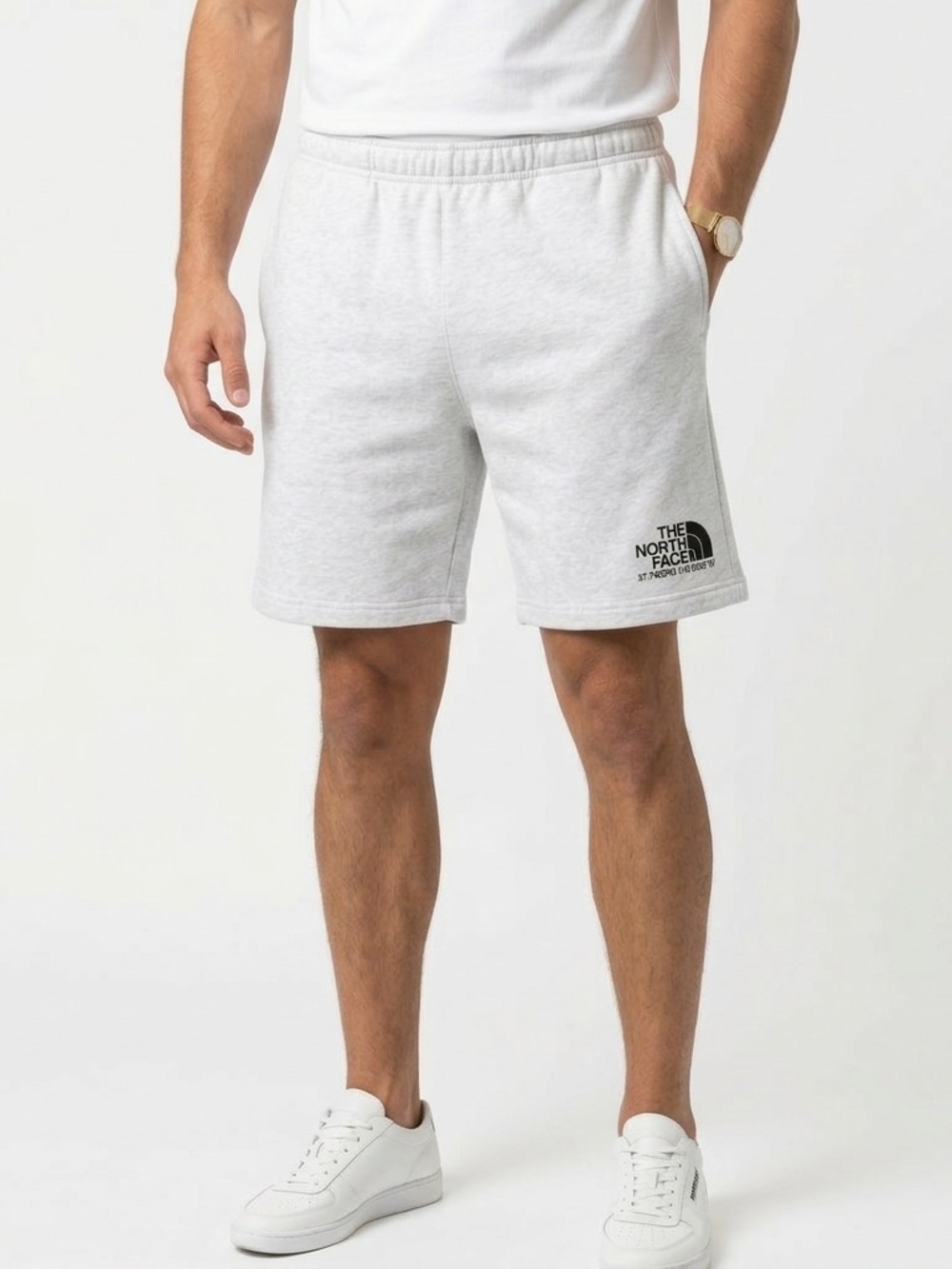 The North Face Mens Coordinates Fleece Shorts White XL
